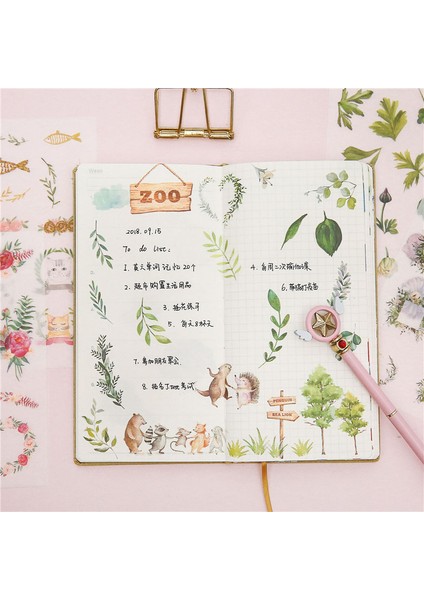 Stil 2 6 Yaprak/paket Karikatür Kedi Washi Kağıt Etiket Kawaii Günlüğü Çıkartmalar Scrapbooking Günlük Planlayıcı Kırtasiye Malzemeleri (Yurt Dışından) indirimleri