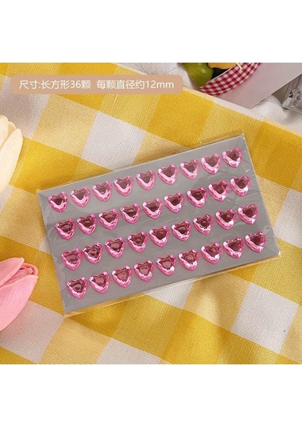 36 Adet 3D Stereoskopik Kristal Kalp Parlayan Çıkartmalar Dizüstü Kitaplar Için Dıy Süslemeleri Ödül Çıkartmalar Karalama Defteri Dergisi Çıkartmalar (Yurt Dışından)