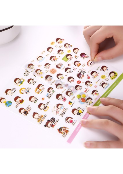 H Sevimli Molang Tavşan Karikatür Hayvanlar Etiket Pvc Karikatür Çıkartmalar Günlüğü Etiket Karalama Defteri Dekorasyon Kırtasiye Çıkartmalar (Yurt Dışından) fırsatları