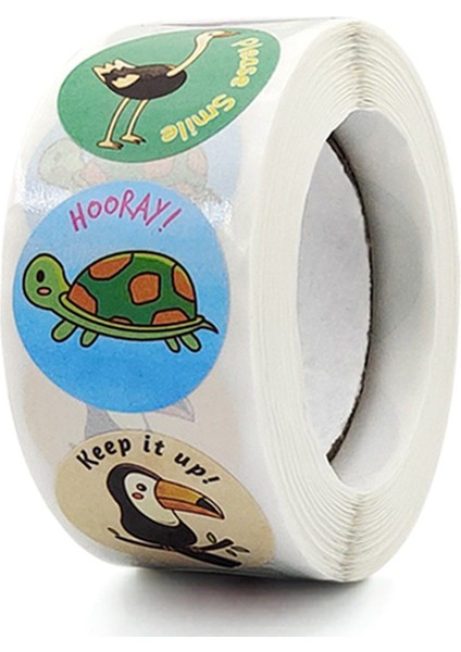 QY1615-500PCS 100-500PCS 8 Stilleri Yuvarlak Karikatür Hayvan Ödül Çıkartmaları Çocuklar Parti El Yapımı Scrapbooking Hediye Paketleme Mühür Etiket (Yurt Dışından) fırsatları