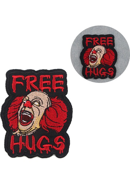 Stil 3 R1038 1 Adet Korku Filmi Palyaço Etiket Giyim Uygulamaları Için Giysi Üzerinde Yamalar Demir Işlemeli Yama Sırt Çantası Rozeti (Yurt Dışından) modelleri