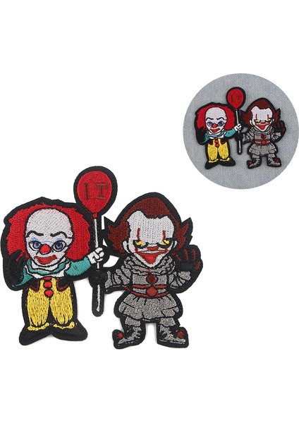 Stil 3 R1038 1 Adet Korku Filmi Palyaço Etiket Giyim Uygulamaları Için Giysi Üzerinde Yamalar Demir Işlemeli Yama Sırt Çantası Rozeti (Yurt Dışından) indirimleri