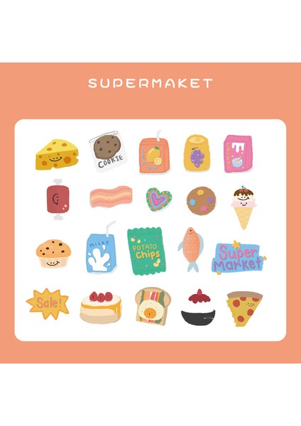 F 6 Stilleri 40 Adet/torba Sevimli Çıkartmalar Kutulu Yaratıcı Estetik Karikatür El Hesabı Kolaj Dekoratif Malzeme Kırtasiye Etiket (Yurt Dışından)