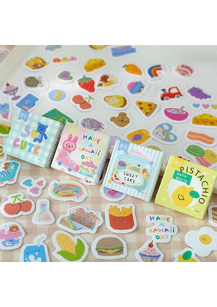 F 6 Stilleri 40 Adet/torba Sevimli Çıkartmalar Kutulu Yaratıcı Estetik Karikatür El Hesabı Kolaj Dekoratif Malzeme Kırtasiye Etiket (Yurt Dışından) fiyatları