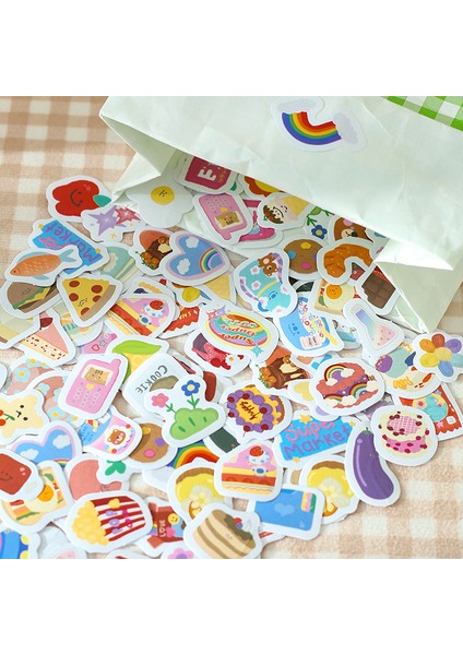 F 6 Stilleri 40 Adet/torba Sevimli Çıkartmalar Kutulu Yaratıcı Estetik Karikatür El Hesabı Kolaj Dekoratif Malzeme Kırtasiye Etiket (Yurt Dışından) modelleri