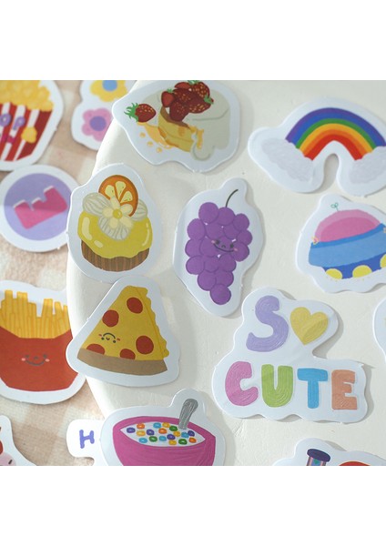 F 6 Stilleri 40 Adet/torba Sevimli Çıkartmalar Kutulu Yaratıcı Estetik Karikatür El Hesabı Kolaj Dekoratif Malzeme Kırtasiye Etiket (Yurt Dışından) fırsatları