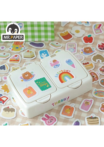 E Mr.paper 6 Tasarım Graffiti Dünya Serisi Etiket Kutulu Etiket Yaratıcı Mini Cep Dekoratif Kolaj Malzemesi Etiket (Yurt Dışından) indirimleri