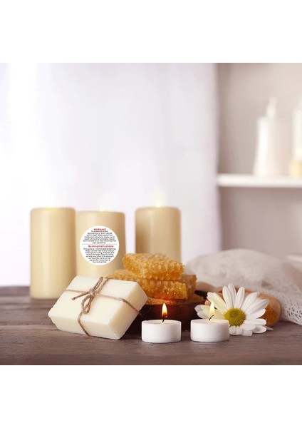 1.5 INÇ-500 Adet 500 Adet/rulo Mum Kavanoz Konteyner Etiket Balmumu Erime Güvenlik Etiketler Çıkartması Mum Kavanozları ve Adak Yuvarlak Uyarı Etiketi Etiket (Yurt Dışından)