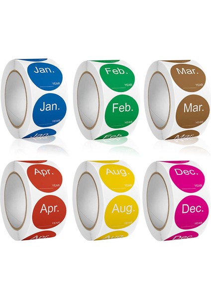 Haziran 500 Adet/rulo Yuvarlak Tarih Ay Yıl Etiket Etiketleri Dıy Yaratıcı Ofis Yapışkan Notlar Planlayıcısı Dizüstü Endeksi Kırtasiye Çıkartmalar (Yurt Dışından) fırsatları