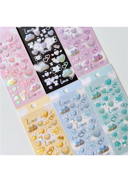 Stil 1 Kore Kawaii Aşk Kalp Yay Çan Dekoratif Çıkartmalar Craft Kart Yapımı Için Estetik Dergisi Dıy Malzeme Sanat Malzemeleri (Yurt Dışından)