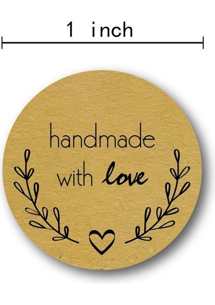 100 Adet Yuvarlak "sevgiyle El Yapımı" Çıkartmalar Mühür Etiketleri Rulo Etiket Paketi Süslemeleri El Yapımı Etiket Kırtasiye MALZEMELERI50-500 Adet (Yurt Dışından) fırsatları