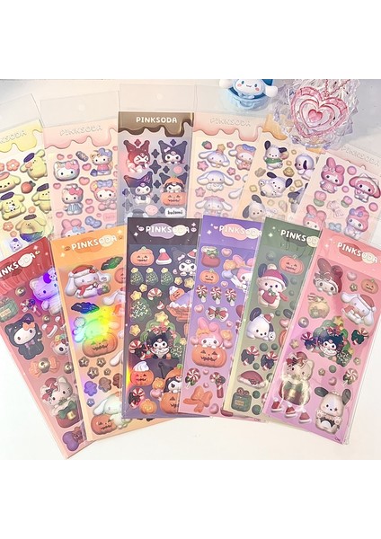 D Yeni Cadılar Bayramı Kawaii Karikatür Etiket Seti Planlayıcısı Dıy Kolaj Malzeme Dekorasyon Scrapbooking Kırtasiye Çıkartmalar Noel Hediyesi (Yurt Dışından)