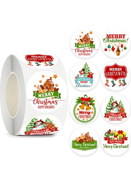 QY2107-500PCS 100-500PCS Merry Christmas Noel Baba Etiketleri Çıkartmalar Hediye Paketi Kart Zarf Sarma Parti Pişirme Küçük Işletme Için (Yurt Dışından)