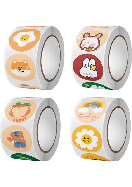 QY1705-500PCS 100-500PCS Yuvarlak Sevimli Karikatür Tavşan Çıkartmalar Çocuk Kırtasiye Ödül Çıkartmalar Hediye Paketi Sızdırmazlık Dekor Etiketleri (Yurt Dışından) fiyatları