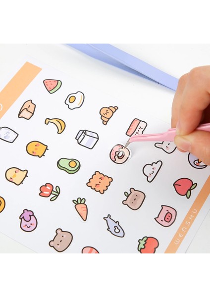 Mor Viraj Macaron Cımbız Karalama Defteri Etiket Washi Bant Toplama Çok Aracı Kırtasiye Dıy Önemsiz Günlük Albümü Paslanmaz Klip Okul Malzemeleri (Yurt Dışından) modelleri