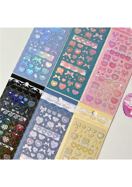 1 Adet 06 1 Adet Sevimli Renk Degrade Kalp Yay Etiket Dıy Scrapbooking Mutlu Planlama Fotoğraf Albümü Deco Çıkartmalar Sevimli Kore Kırtasiye Hediye (Yurt Dışından) fiyatları