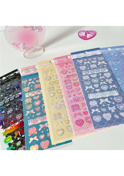 1 Adet 06 1 Adet Sevimli Renk Degrade Kalp Yay Etiket Dıy Scrapbooking Mutlu Planlama Fotoğraf Albümü Deco Çıkartmalar Sevimli Kore Kırtasiye Hediye (Yurt Dışından) modelleri