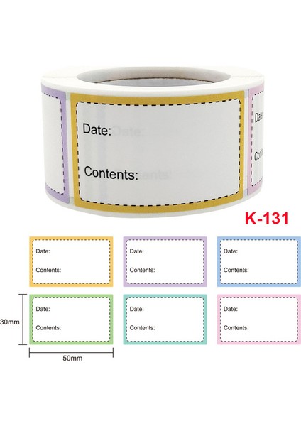 K-131 300 Adet/rulo Kendinden Yapışkanlı Dondurucu Buzdolabı Gıda Depolama Kağıt Etiket Etiketleri Beyaz Tarih Çıkartmaları Ev Depolama Etiketleri (Yurt Dışından)