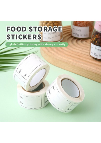 K-131 300 Adet/rulo Kendinden Yapışkanlı Dondurucu Buzdolabı Gıda Depolama Kağıt Etiket Etiketleri Beyaz Tarih Çıkartmaları Ev Depolama Etiketleri (Yurt Dışından) fiyatları
