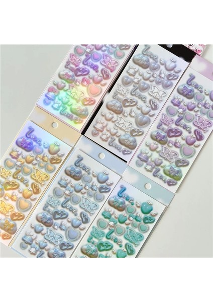 Stil 1 Kore Kawaii Aşk Kalp Yay Çan Dekoratif Çıkartmalar Craft Kart Yapımı Için Estetik Dergisi Dıy Malzeme Sanat Malzemeleri (Yurt Dışından)