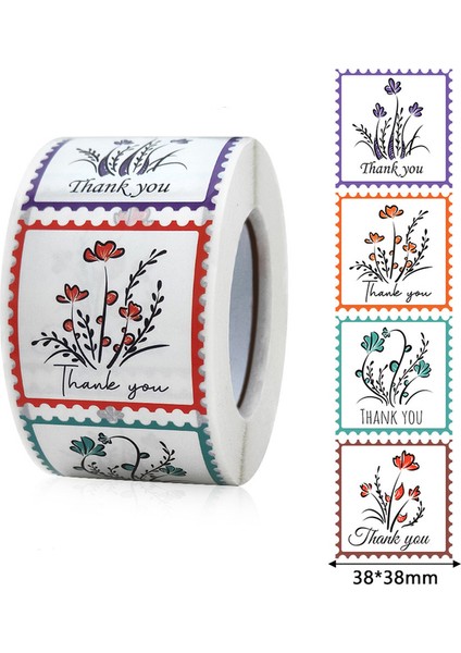 QY2031-100PCS 50-500 Adet Merry Christmas Çıkartmalar 3.8 cm Kare Noel Ağacı Tatil Kartları Için Yapışkanlı Etiketler Mevcut Zarflar Mühür Kutusu Çanta (Yurt Dışından)