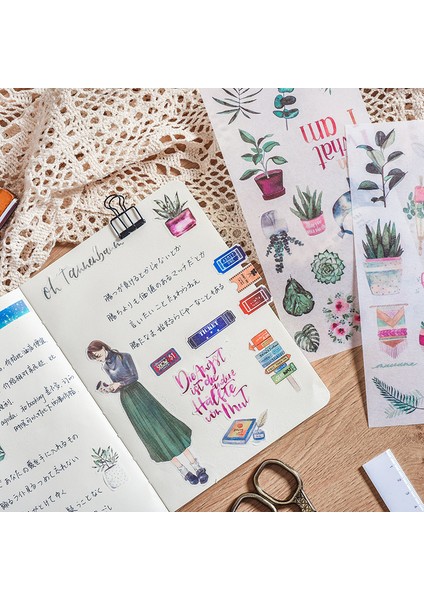 L 3 Yaprak/paket Kawaii Washi Çıkartmalar Bitki Hayvan Gıda Mermi Günlüğü Çıkartmalar Albümü Çıkartmalar Etiket Scrapbooking Kırtasiye (Yurt Dışından) fırsatları