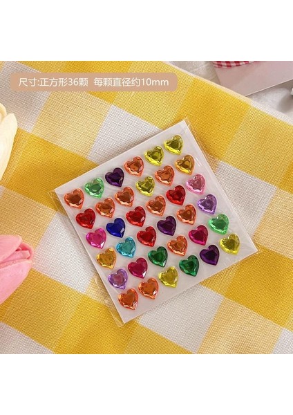 36 Adet 3D Stereoskopik Kristal Kalp Parlayan Çıkartmalar Dizüstü Kitaplar Için Dıy Süslemeleri Ödül Çıkartmalar Karalama Defteri Dergisi Çıkartmalar (Yurt Dışından)