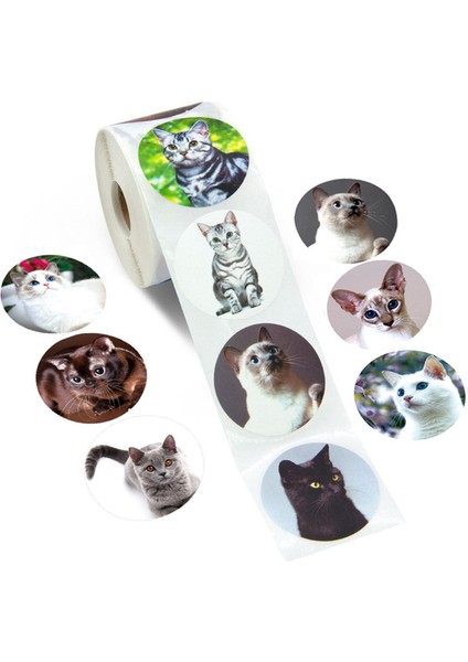 YH219-500PCS 100-500PCS Öğretmen Ödül Etiket Eğlenceli Motivasyon Kedi Köpek Etiket Okul Öğretmen Öğrenci Kırtasiye Çıkartmalar Çocuklar Için (Yurt Dışından)