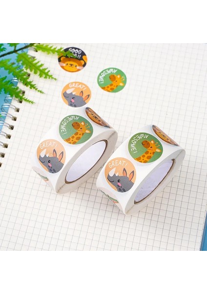 QY2398-500PCS 100-500PCS Ödül Çıkartmalar Motivasyon Çıkartmaları Çocuklar Için Okul Ödül Öğrencileri Öğretmenler Sevimli Hayvanlar Çıkartmalar Etiketleri (Yurt Dışından)