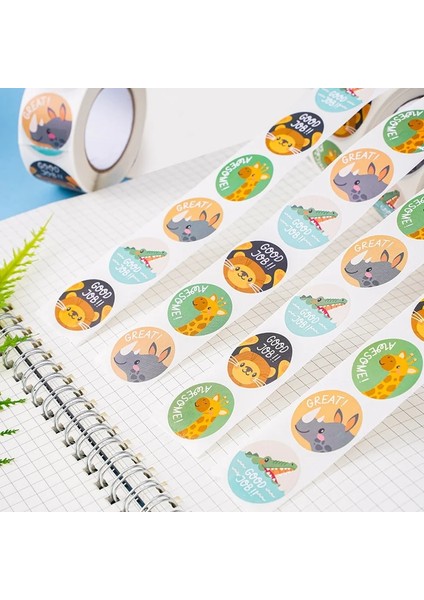 QY2398-500PCS 100-500PCS Ödül Çıkartmalar Motivasyon Çıkartmaları Çocuklar Için Okul Ödül Öğrencileri Öğretmenler Sevimli Hayvanlar Çıkartmalar Etiketleri (Yurt Dışından)