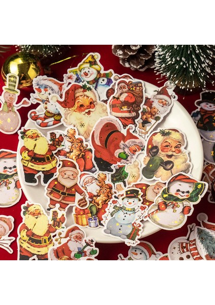 C-Noel Hediyesi Paket Başına 30 Adet Çıkartmalar Noel Bronzlaştırıcı Baba Ağacı Karalama Defteri Santa Kardan Adam Kağıt Folyo Hediye Yeni Yıl Kartı Noel Xmas (Yurt Dışından)