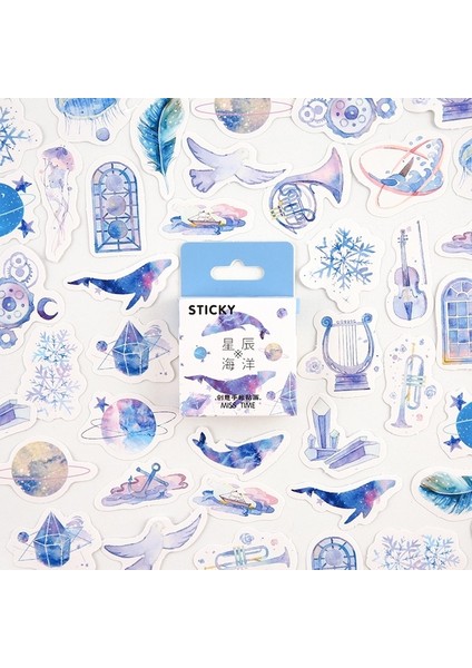 Stil 5 Yıldız Okyanus Dekoratif Kırtasiye Mini Çıkartmalar Seti Scrapbooking Dıy Günlüğü Albümü Sopa Etiket (Yurt Dışından) fiyatları