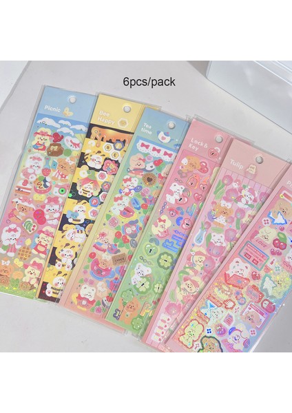 6 Adet Set Skysonıc Yeni Gündem Dergisi Çıkartmalar Tam Set Serisi Dekoratif Çıkartmalar Kawaii Kpop Idol Kart Albümü Etiket Kore Kırtasiye (Yurt Dışından)