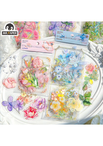 S19320-2 Bay Kağıt 40 Adet/torba Pvc Çıkartmalar Sıcak Damgalama Bitki Çiçek Tema Kupa Cep Telefonu Dekoratif El Kitabı Dıy Kolaj Kırtasiye (Yurt Dışından) fiyatları