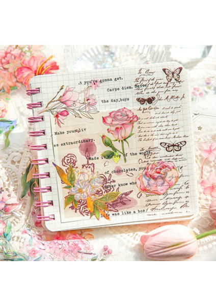 S19320-2 Bay Kağıt 40 Adet/torba Pvc Çıkartmalar Sıcak Damgalama Bitki Çiçek Tema Kupa Cep Telefonu Dekoratif El Kitabı Dıy Kolaj Kırtasiye (Yurt Dışından) fırsatları