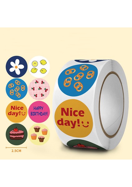 QY1926-50PCS 50-500PCS Çiçekler Etiket 1 Inç Kağıt Etiketleri Yuvarlak Ödül Scrapbooking Çıkartmaları Düğün Parti Dekor Zarf Mühürler Çıkartmalar (Yurt Dışından)
