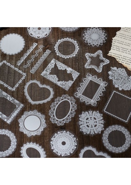 Stil-1 30 Adet Pvc Dantel Serisi Vintage Beyaz Dantel Çerçeve Dekoratif Çıkartmalar Scrapbooking Albümü Dergisi Kırtasiye Dekoratif Çıkartmalar (Yurt Dışından) fiyatları