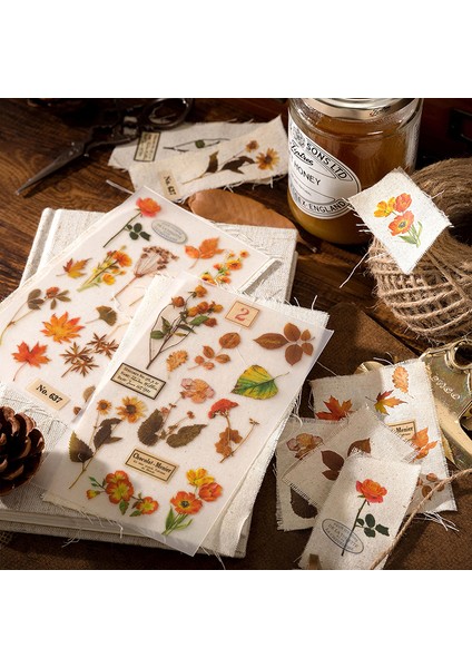 A2 1 Takım Vintage Ovmak Transferler Bitki Çıkartmalar Çiçek Dekorasyon Çıkartması El Sanatları Için Kumaş Günlük Kaydı Süt Scrapbooking Planlamacılar (Yurt Dışından)