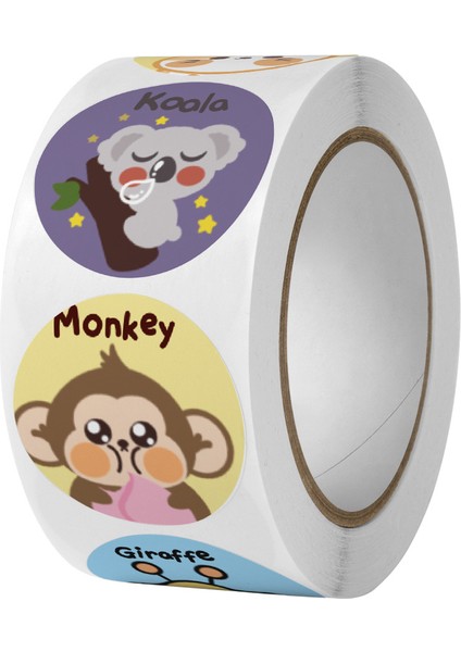 100 Adet 100-500 Adet 2.5 cm Sevimli Hayvan Maymun Kedi Çıkartmalar Rulo Zarf Övgü Ödül Öğrenci Çocuk Çalışma Etiketi Kırtasiye Mühür Etikel (Yurt Dışından) modelleri