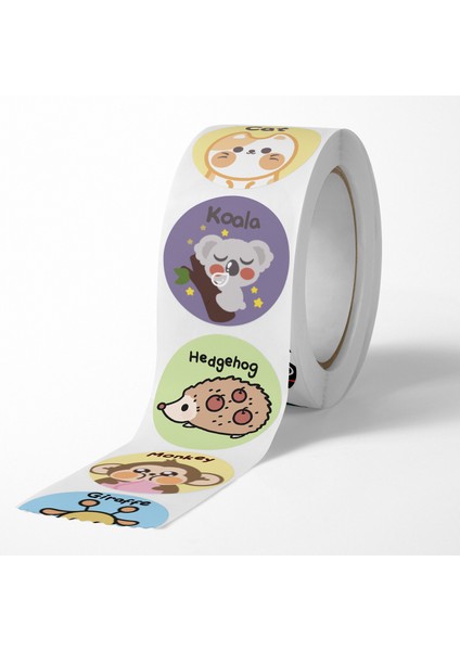 100 Adet 100-500 Adet 2.5 cm Sevimli Hayvan Maymun Kedi Çıkartmalar Rulo Zarf Övgü Ödül Öğrenci Çocuk Çalışma Etiketi Kırtasiye Mühür Etikel (Yurt Dışından) fırsatları