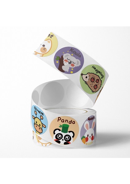 100 Adet 100-500 Adet 2.5 cm Sevimli Hayvan Maymun Kedi Çıkartmalar Rulo Zarf Övgü Ödül Öğrenci Çocuk Çalışma Etiketi Kırtasiye Mühür Etikel (Yurt Dışından) indirimleri