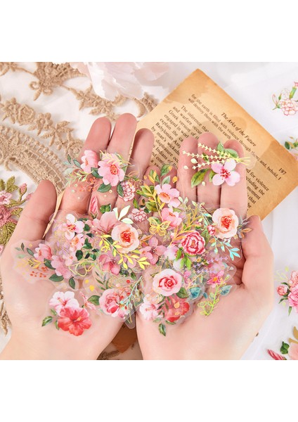 S15065 Mr.paper 6 Stilleri 40 Adet/torba Estetik Çiçek Çıkartmalar Paketi Taze Bitki El Hesabı Dıy Malzeme Dekoratif Kırtasiye Çıkartmalar (Yurt Dışından) modelleri