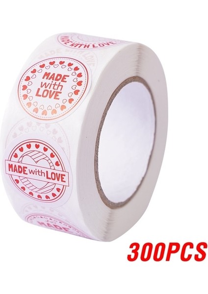 QY2409-300PCS 100-500PCS 1 Inç Kırmızı Kalp Çıkartmalar Sevgililer Günü Için Yeni Pişirme Ambalaj Etiket Zarf Mühürler Aşk Dekoratif Çıkartmalar (Yurt Dışından)