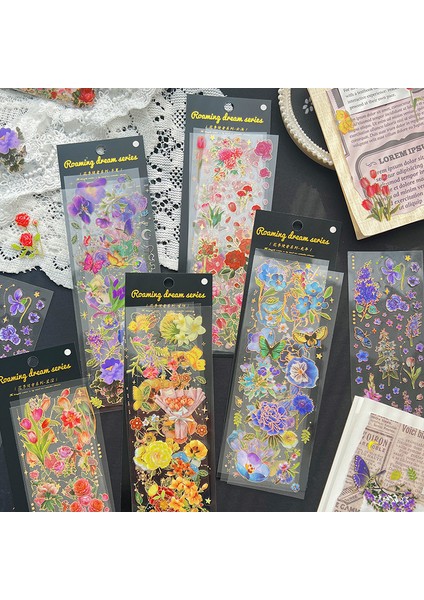 D Mohamm 3 Adet Bitki Çiçek Altın Folyo Çıkartmalar Günlüğü Planlayıcısı Dıy Scrapbooking Dekorasyon Fotocard Çerçeveleri (Yurt Dışından) fiyatları