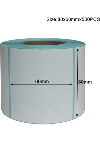 80X60MM-500 Adet 19 Boyutları Etiket Çıkartmaları Barkod Yapışkan Etiket Zebra Kağıt Yapışkanlı Etiket Süpermarket Boş Etiket (Yurt Dışından)