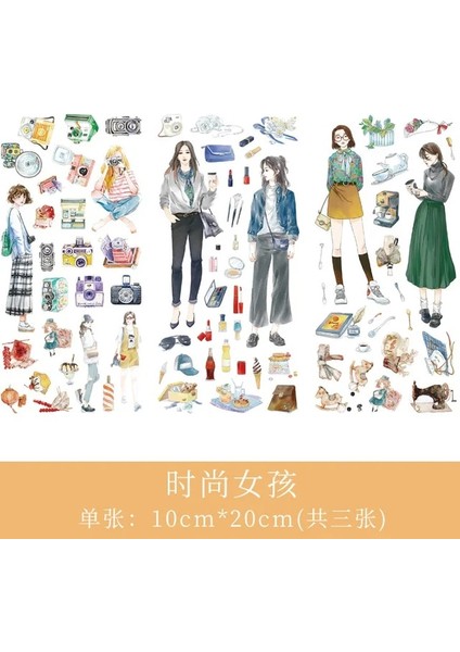 W 3 Adet Kawaii Çiçekler Vintage Damga Gurme Gıda Çıkartmaları Estetik Deco Kırtasiye Scrapbooking Çıkartmaları Dizüstü Bilgisayarda (Yurt Dışından)