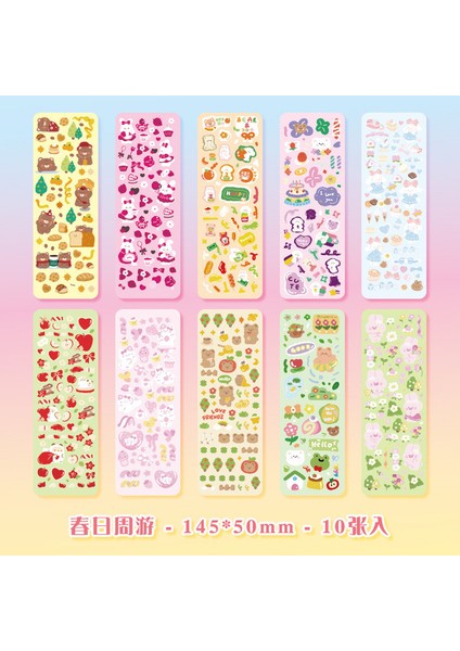 Bahar Pikniği-10 Adet 10 Adet Kawaii Toploader Deco Çıkartmaları - Çeşitli Sevimli Karikatür Kore Tarzı - Her Satın Almada Rastgele Bir Gizli Hediye Alın! (Yurt Dışından)