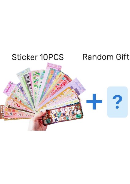 Bahar Pikniği-10 Adet 10 Adet Kawaii Toploader Deco Çıkartmaları - Çeşitli Sevimli Karikatür Kore Tarzı - Her Satın Almada Rastgele Bir Gizli Hediye Alın! (Yurt Dışından)