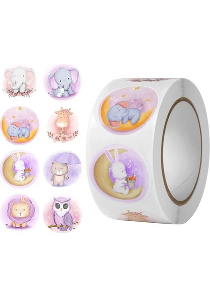 QY1650-100PCS 100-500PCS Okul Teşvik Için Sevimli Ödül Çıkartmaları 1 Inç Kağıt Dekorasyon Öğretmen Öğrenci Aile Scrapbooking Çıkartmaları (Yurt Dışından)