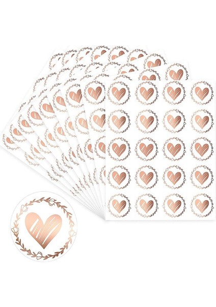 Kalp Çıkartmalar Gül 32MM Kalp Zarf Mühürler Temizle Bronzlaştırıcı Kalp Çıkartmalar Parti Favor Düğün Davetiyesi Için Yuvarlak Sızdırmazlık Etiket 200 Adet (Yurt Dışından)